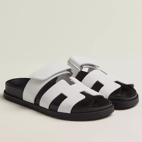 HERM Women's Chypre Sandals In White Calfskin