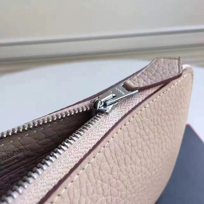 HERM Grey Clemence Azap Zipped Wallet