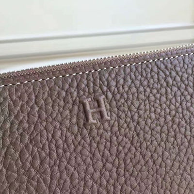 HERM Etoupe Clemence Azap Zipped Wallet