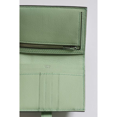 HERM Bearn Compact Wallet in Vert D'eau Matte Alligator Leather