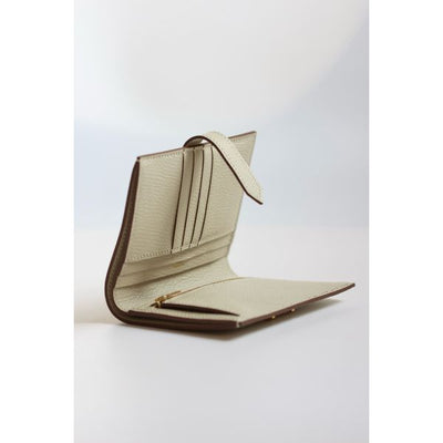 HERM Bearn Compact Handmade Wallet in Craie Chevre Mysore Goatskin