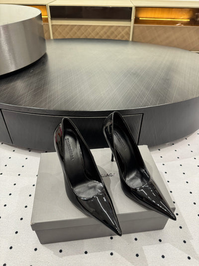 AVENUE 105MM PUMP IN BLACK PATENT CALFSKIN